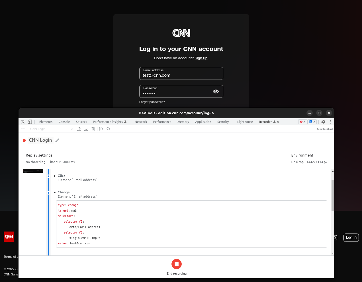 recorder authentication
