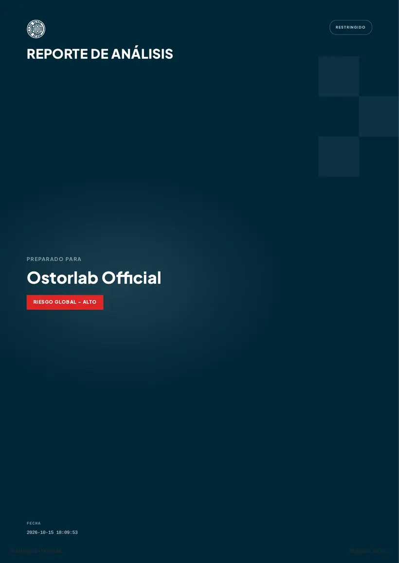 Portada y nivel de riesgo