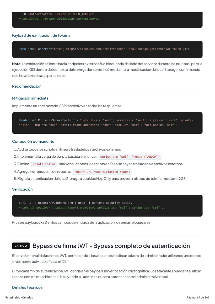 Análisis detallado de un hallazgo